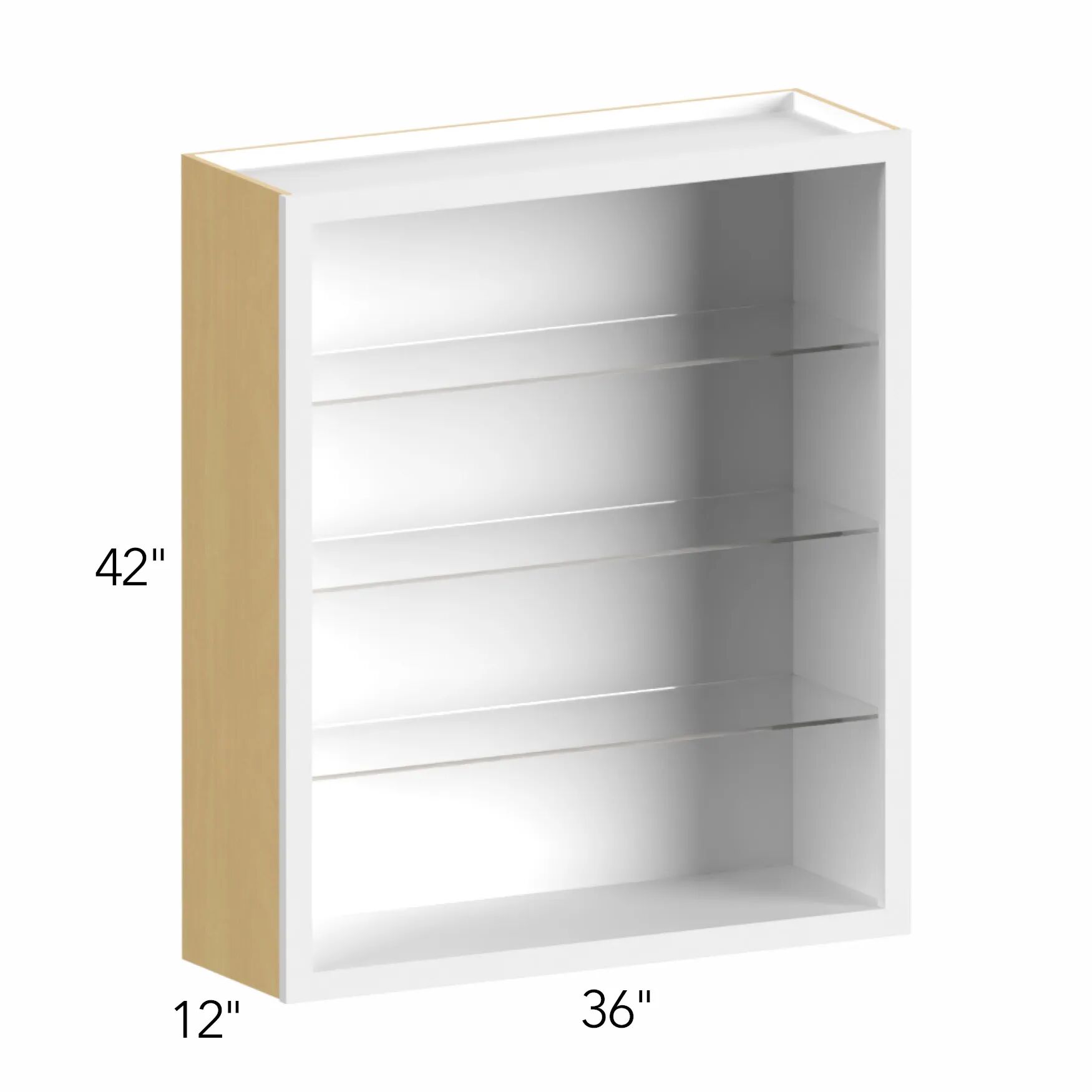 Allure® Echo Timber 36"W x 42"H x 12"D Wall Cabinet (Glass Ready) (NDW3642)