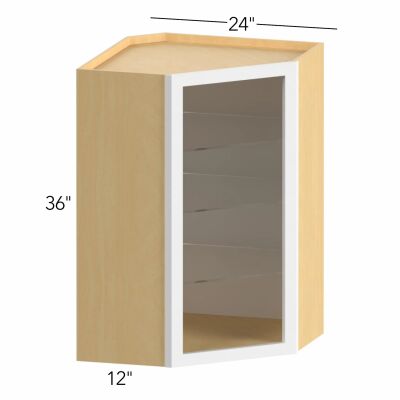 Allure® Galaxy Frost 24"W x 36"H x 24"D Diagonal Corner Wall Cabinet (Glass Ready) (NDWDC2436)