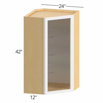 Allure® Galaxy Mocha 24"W x 42"H x 24"D Diagonal Corner Wall Cabinet (Glass Ready) (NDWDC2442)