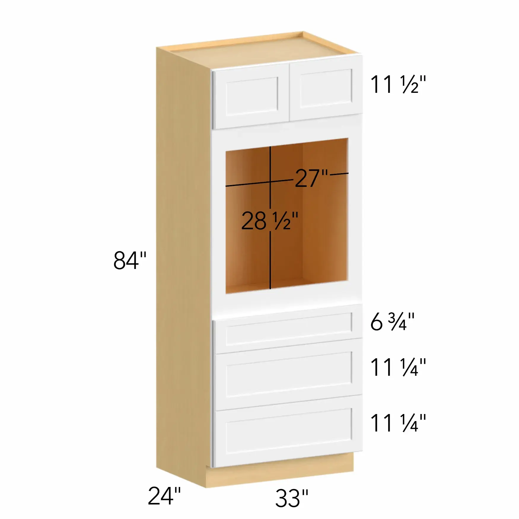 Allure® Echo Dove 33"W x 84"H x 24"D Oven Cabinet (OC3384S)