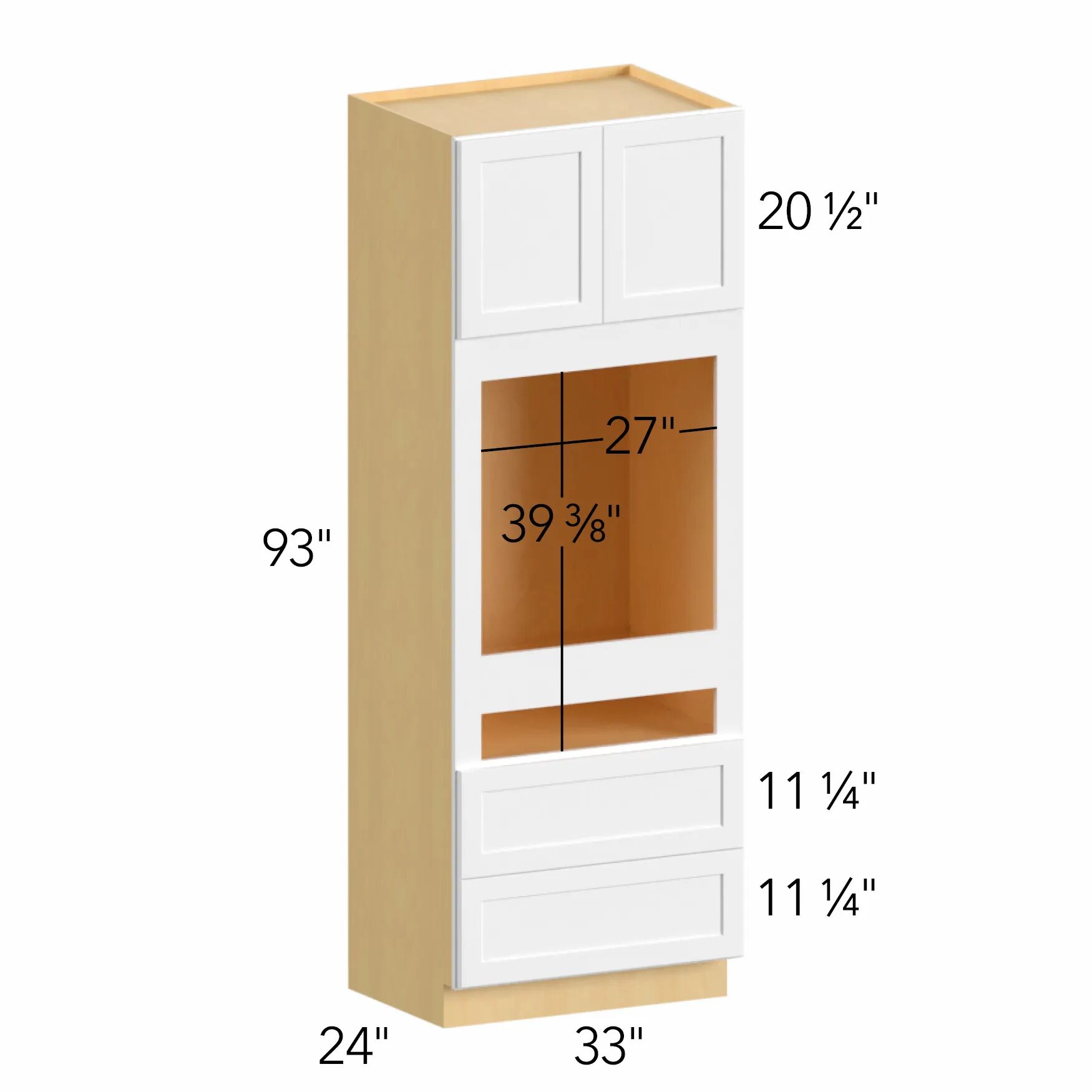 Allure® Galaxy Timber 33"W x 93"H x 24"D Oven Cabinet (OC3393C)