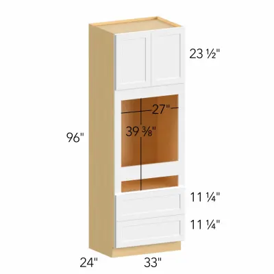 Allure® Galaxy Linen 33"W x 96"H x 24"D Oven Cabinet (OC3396C)