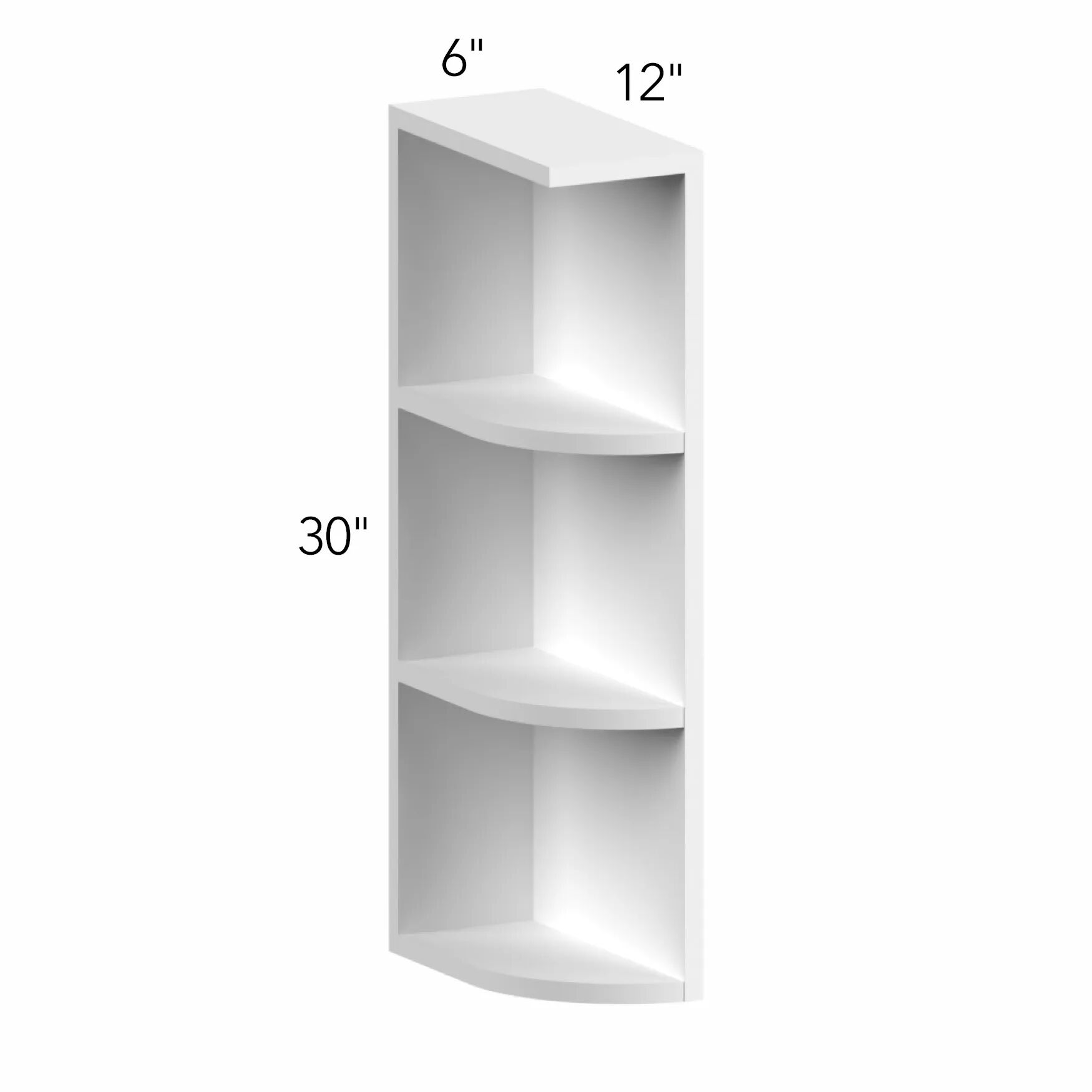 Allure® Echo Timber 6"W x 30"H x 12"D Wall Open End Cabinet (Left) (OEL630)