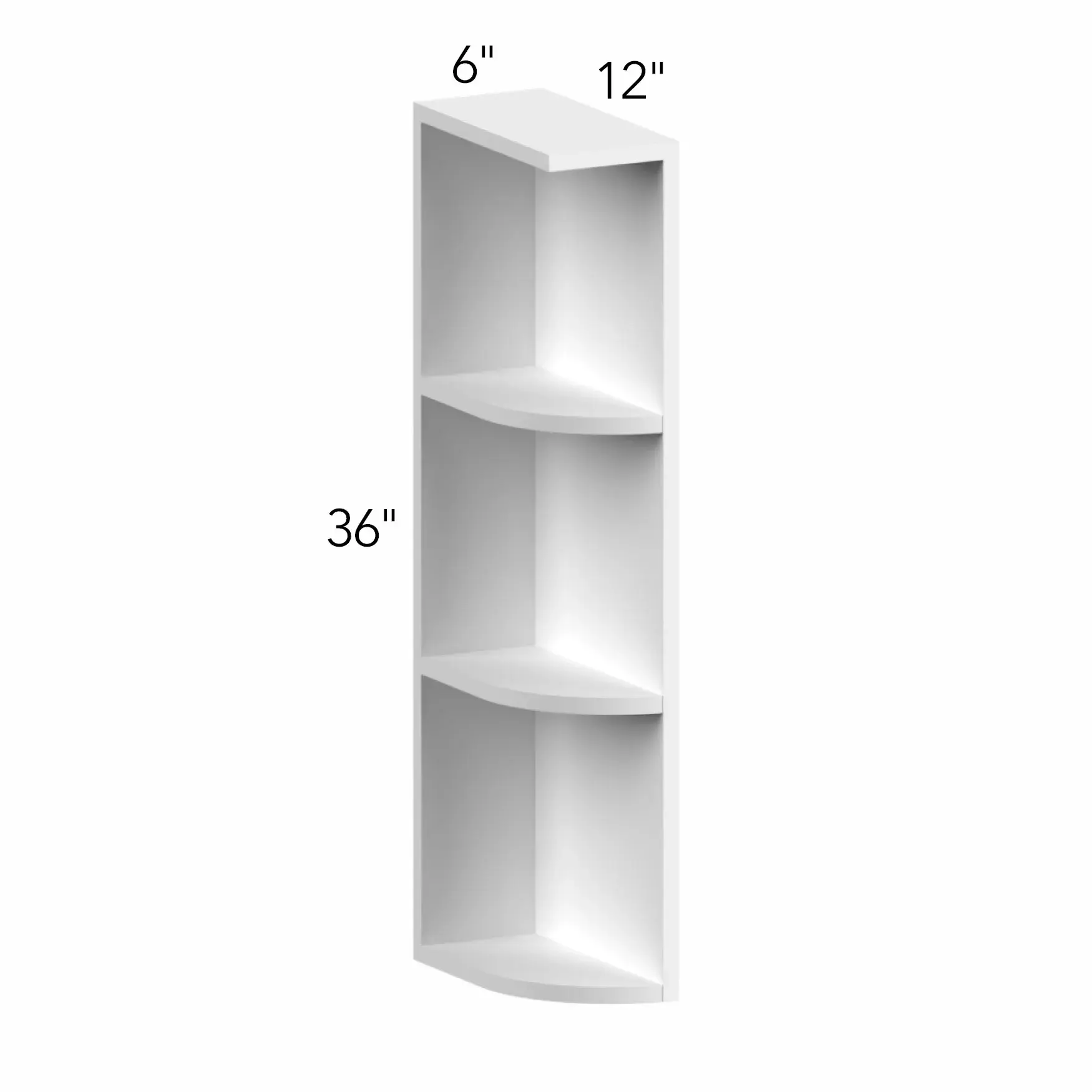 Allure® Echo Timber 6"W x 36"H x 12"D Wall Open End Cabinet (Left) (OEL636)