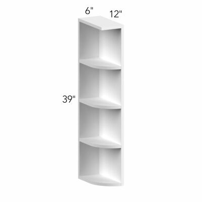 Allure® Galaxy Frost 6"W x 39"H x 12"D Wall Open End Cabinet (Left) (OEL639)