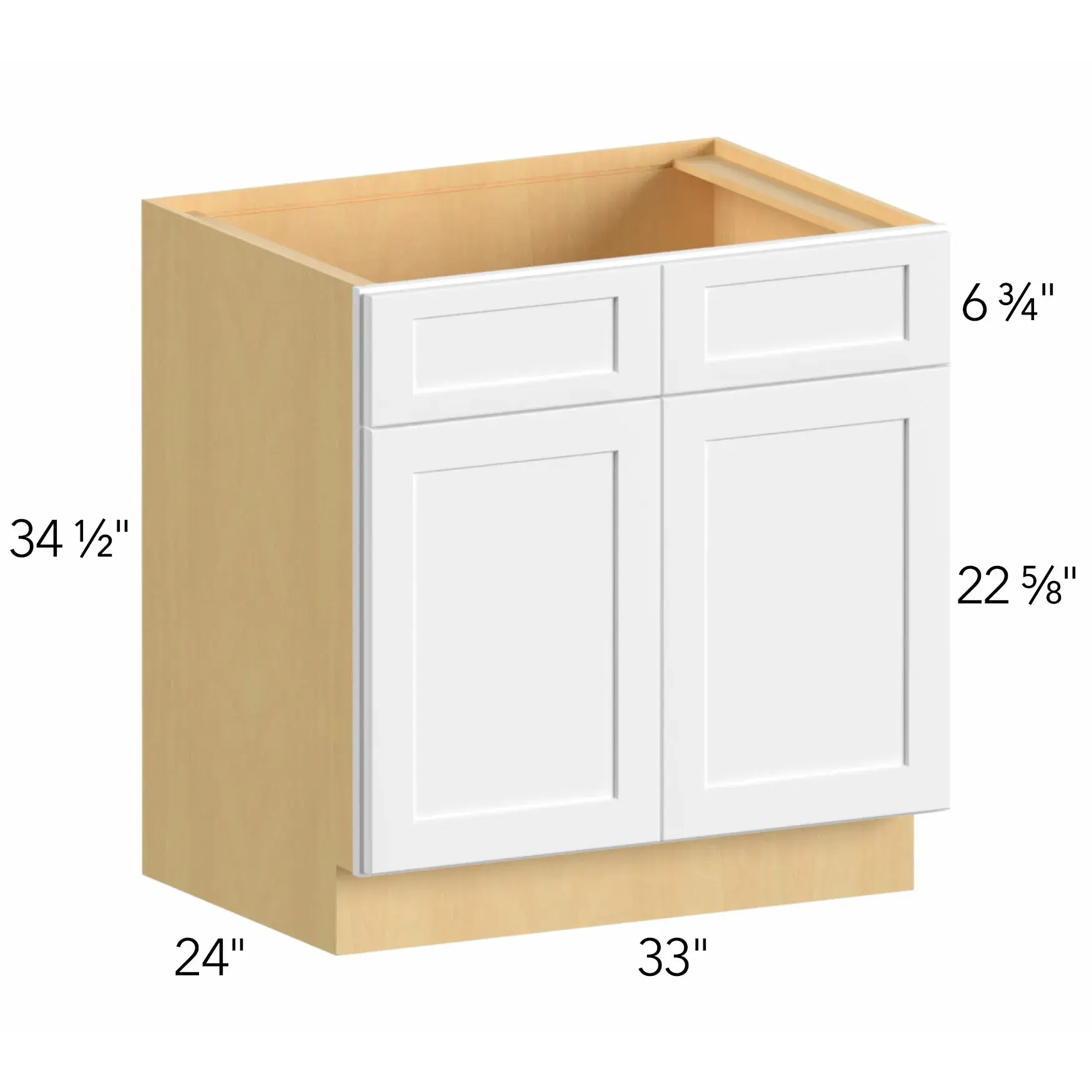 Allure® Galaxy Timber 33"W x 34.5"H x 24"D Sink Base Cabinet (SB33)