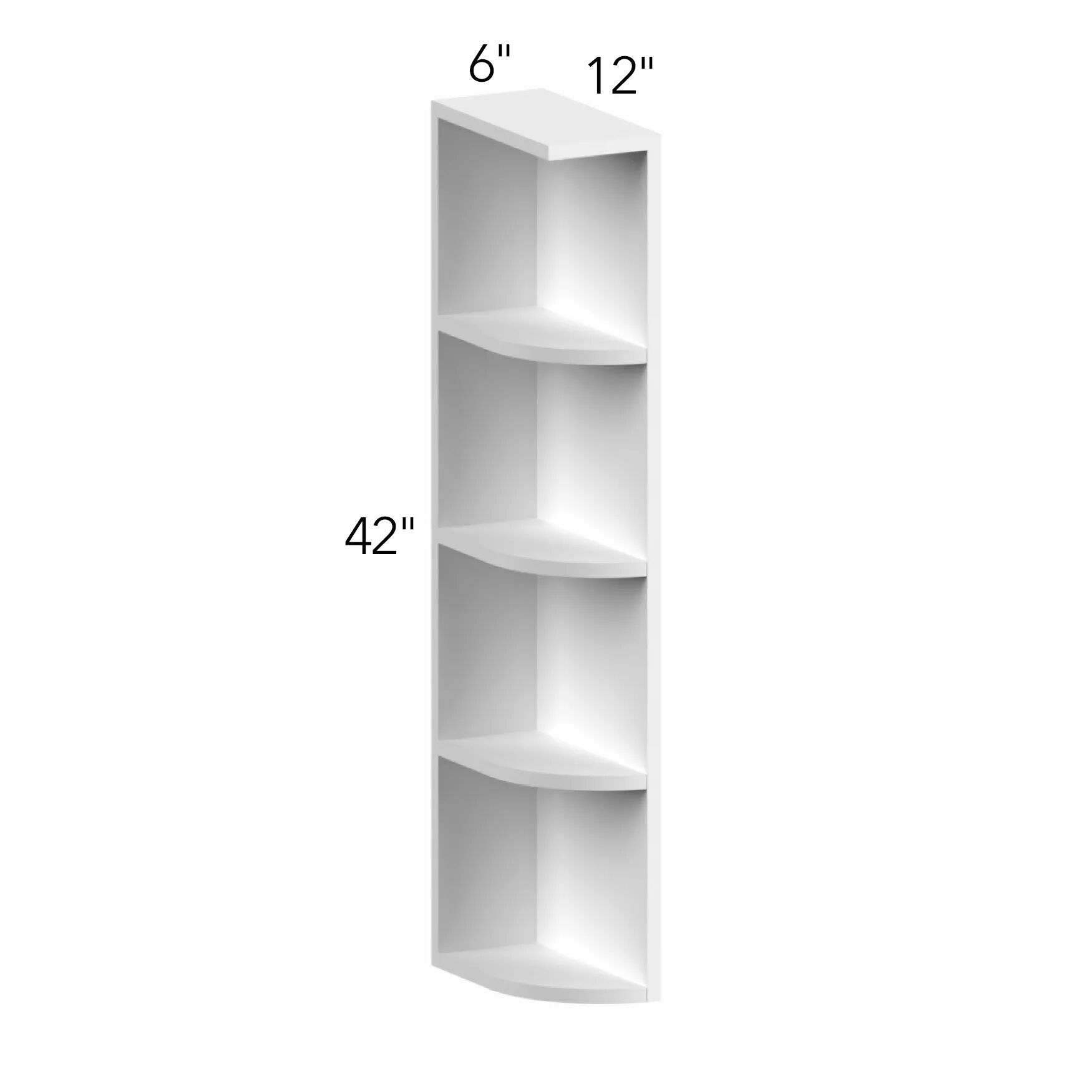 Allure® Echo Timber 6"W x 42"H x 12"D Wall Open End Cabinet (Left) (OEL642)
