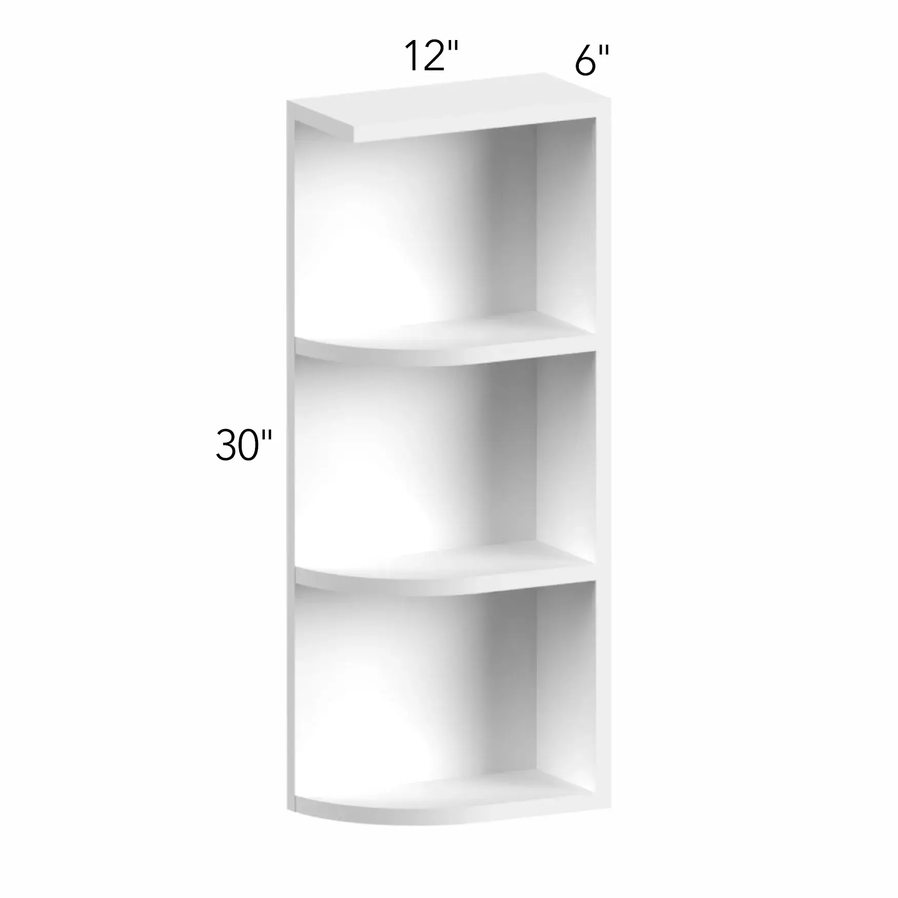 Allure® Echo Timber 6"W x 30"H x 12"D Wall Open End Cabinet (Right) (OER630)