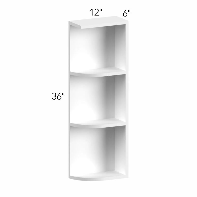 Allure® Luna Desert Oak 6"W x 36"H x 12"D Wall Open End Cabinet (Right) (OER636)