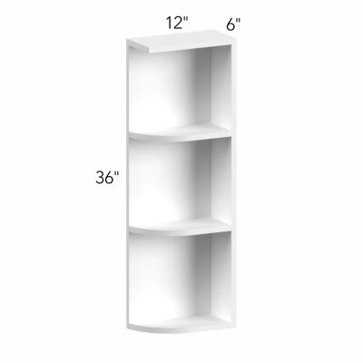 Allure® Galaxy Linen 6"W x 36"H x 12"D Wall Open End Cabinet (Right) (OER636)