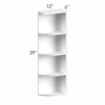 Allure® Galaxy Frost 6"W x 39"H x 12"D Wall Open End Cabinet (Right) (OER639)