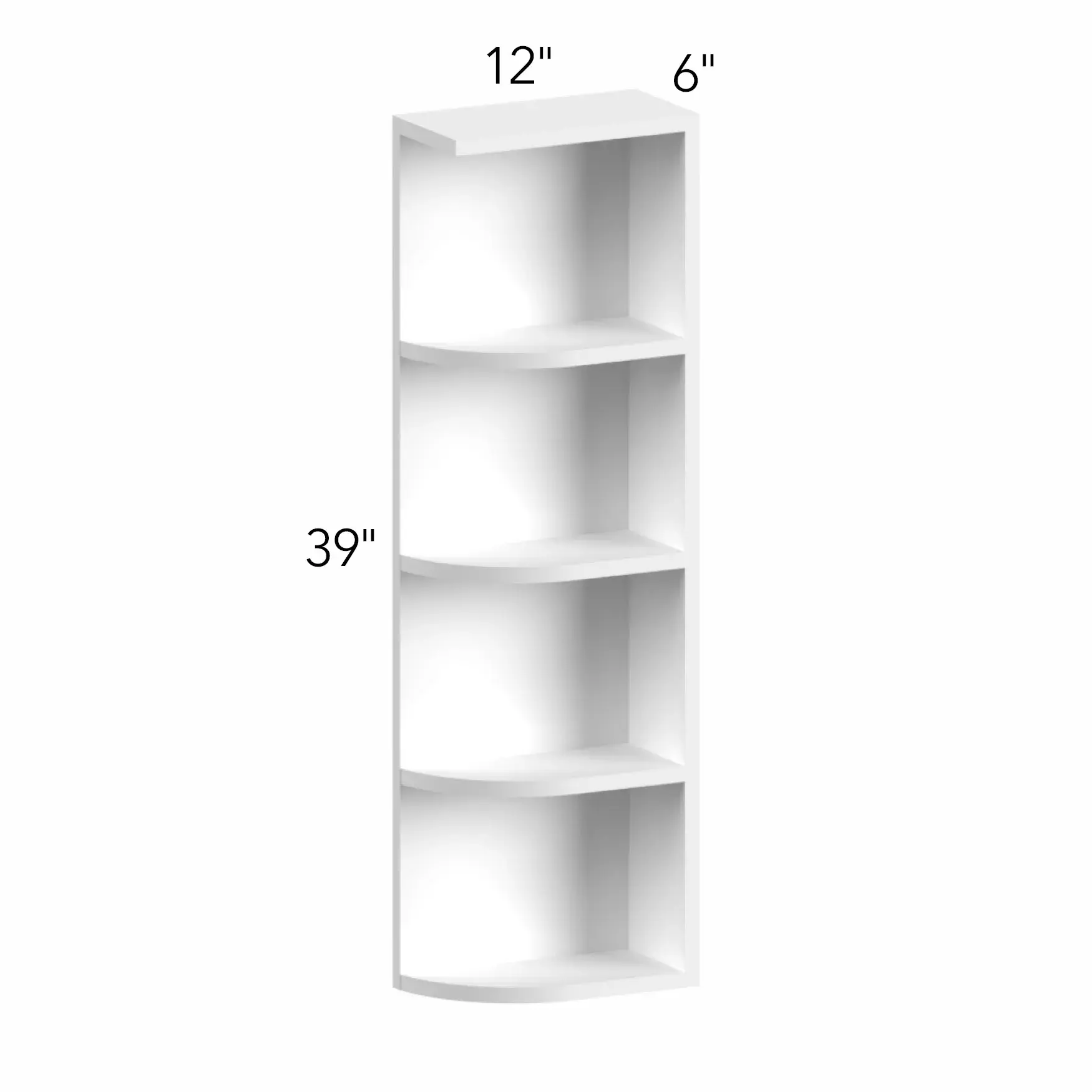 Allure® Galaxy Timber 6"W x 39"H x 12"D Wall Open End Cabinet (Right) (OER639)