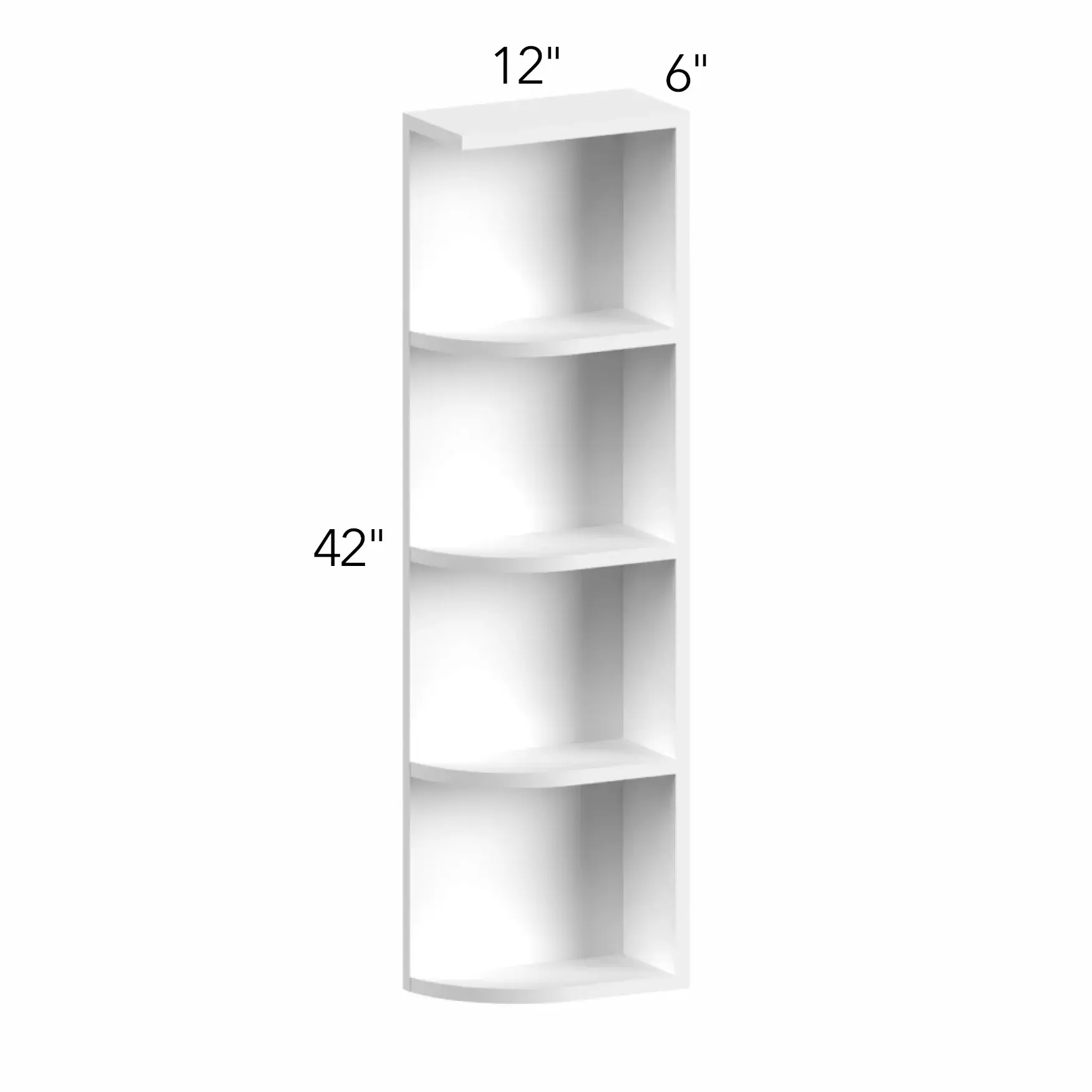 Allure® Echo Timber 6"W x 42"H x 12"D Wall Open End Cabinet (Right) (OER642)