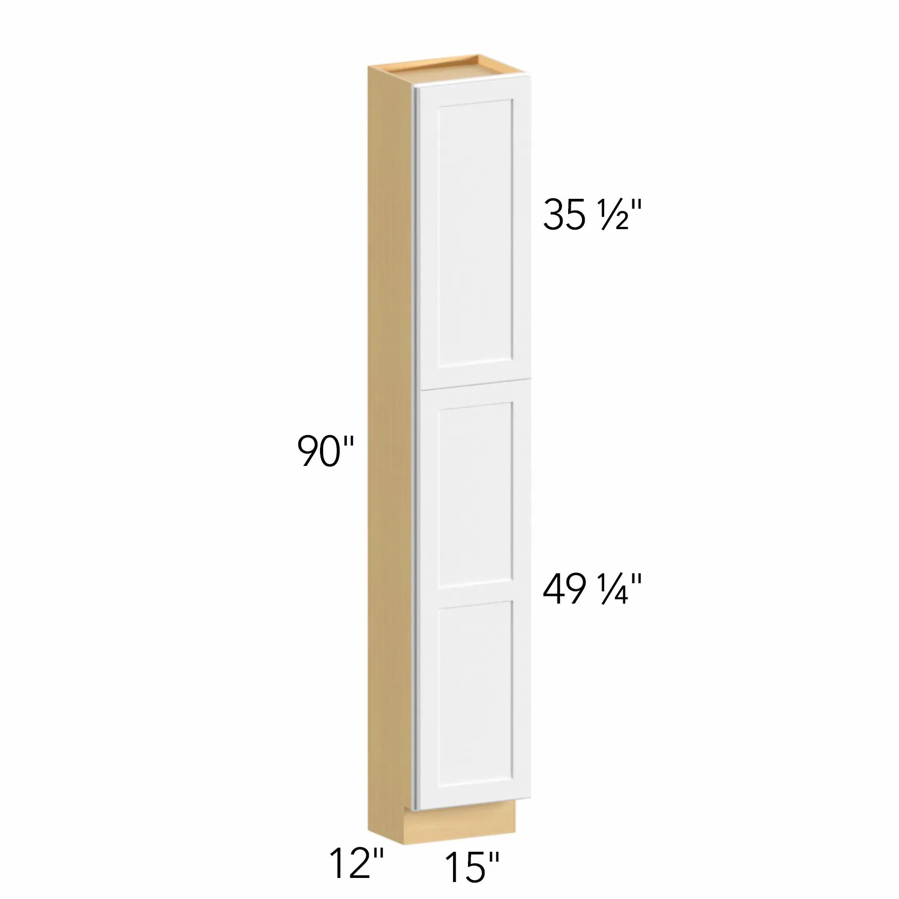 Allure® Echo Dove 15"W x 90"H x 12"D Tall Pantry Cabinet (TP151290)
