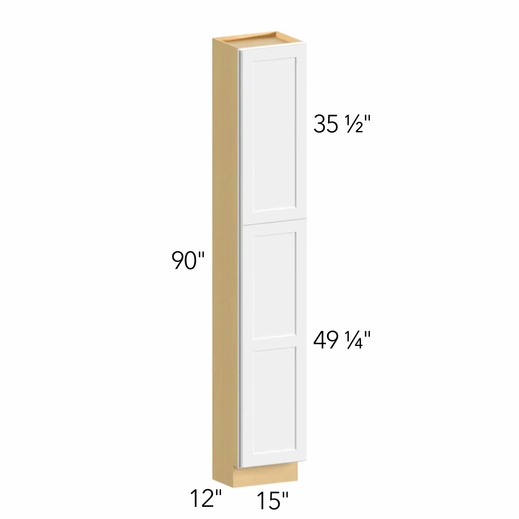Allure® Echo Dove 15"W x 90"H x 12"D Tall Pantry Cabinet (TP151290)