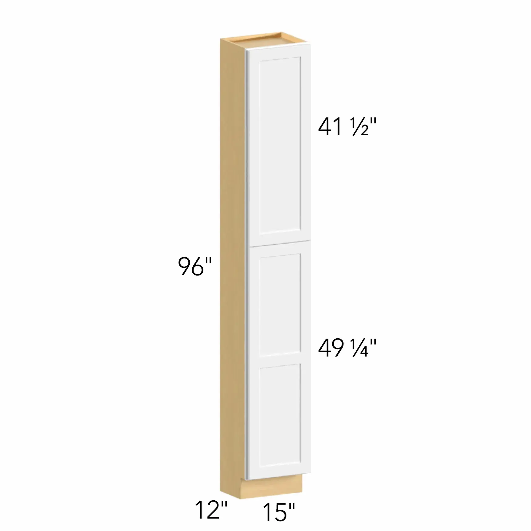 Allure® Echo Dove 15"W x 96"H x 12"D Tall Pantry Cabinet (TP151296)