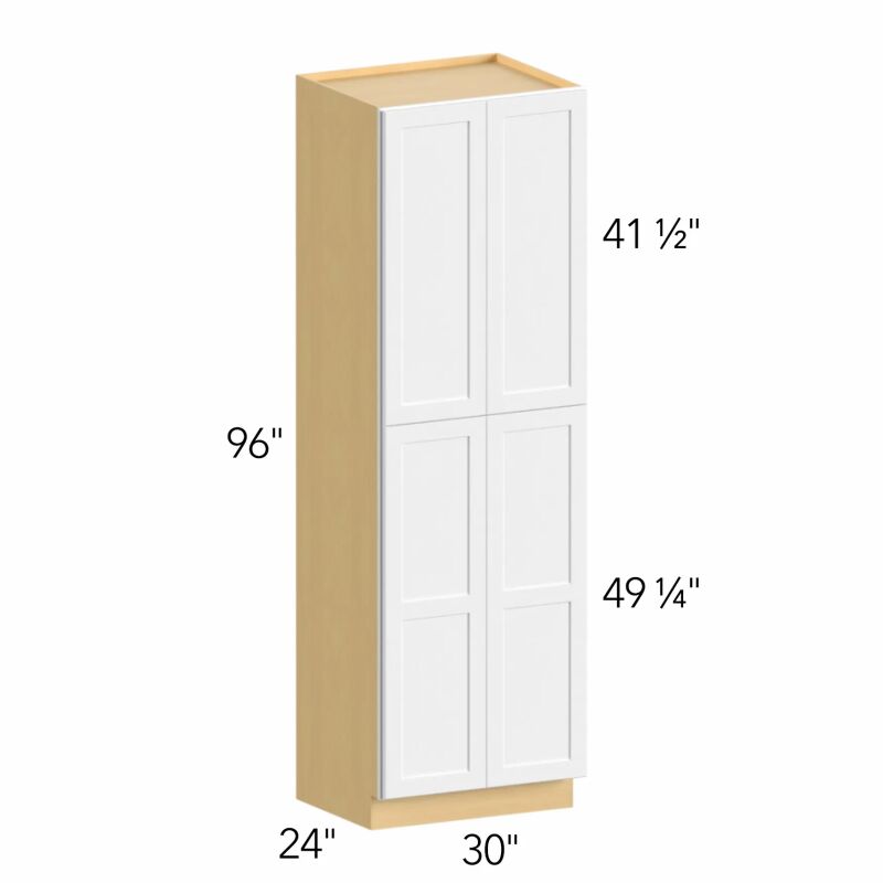 Allure® Luna Dove 30"W x 96"H x 24"D Tall Pantry Cabinet (TP302496)
