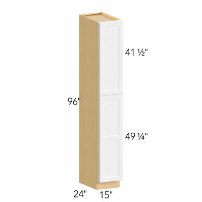 Allure® Echo Dove 15"W x 96"H x 24"D Tall Pantry Cabinet (TP152496)