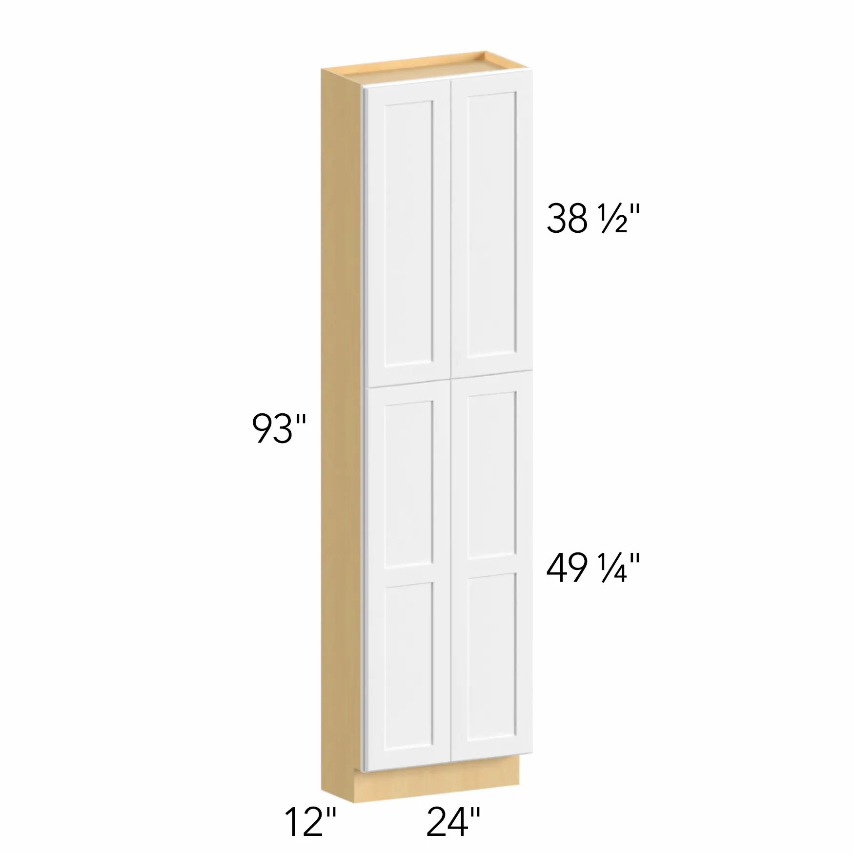 Allure® Galaxy Timber 24"W x 93"H x 12"D Tall Pantry Cabinet (TP241293)