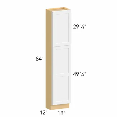 Allure® Galaxy Nickel 18"W x 84"H x 12"D Tall Pantry Cabinet (TP181284)