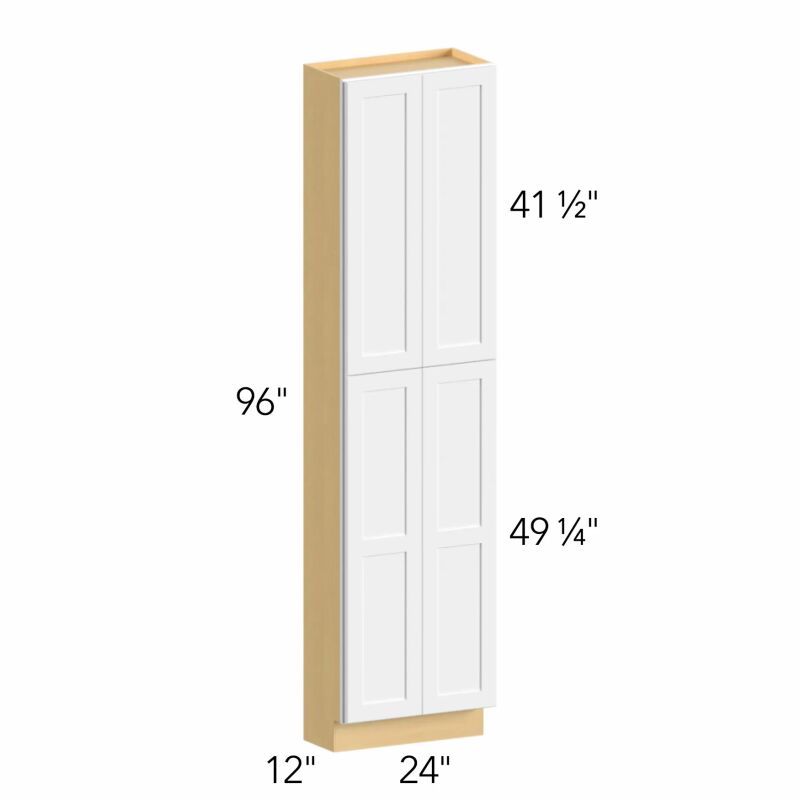 Allure® Luna Dove 24"W x 96"H x 12"D Tall Pantry Cabinet (TP241296)