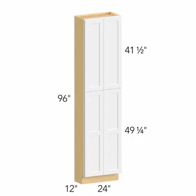 Allure® Luna Dove 24"W x 96"H x 12"D Tall Pantry Cabinet (TP241296)