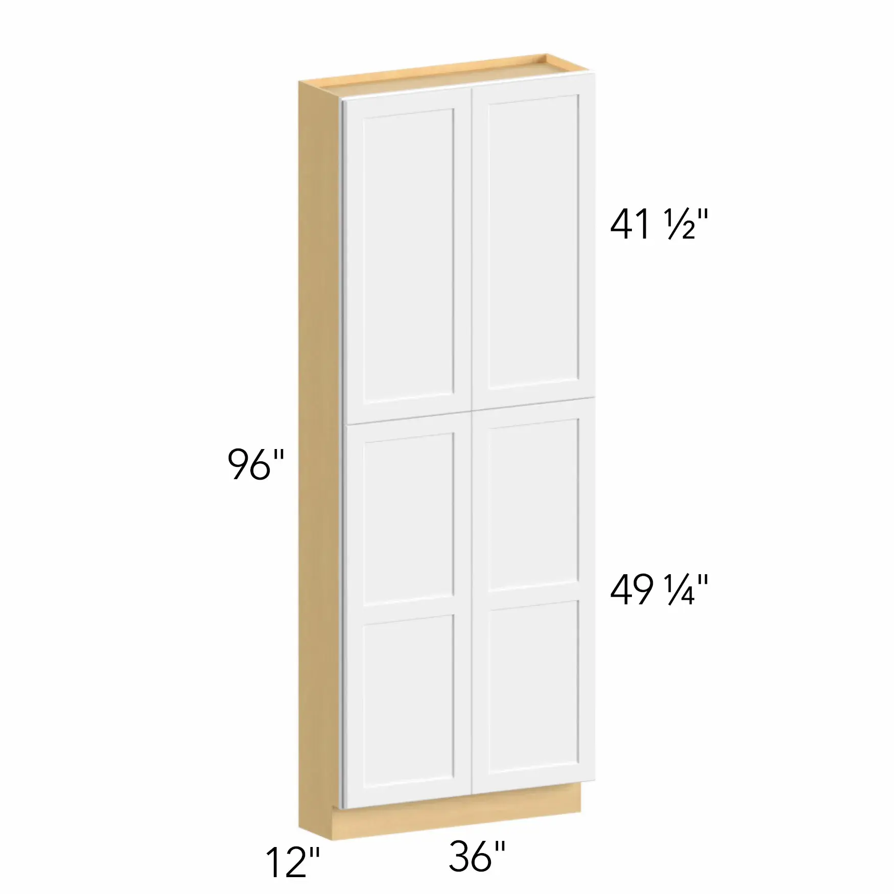 Allure® Echo Timber 36"W x 96"H x 12"D Tall Pantry Cabinet (TP361296)