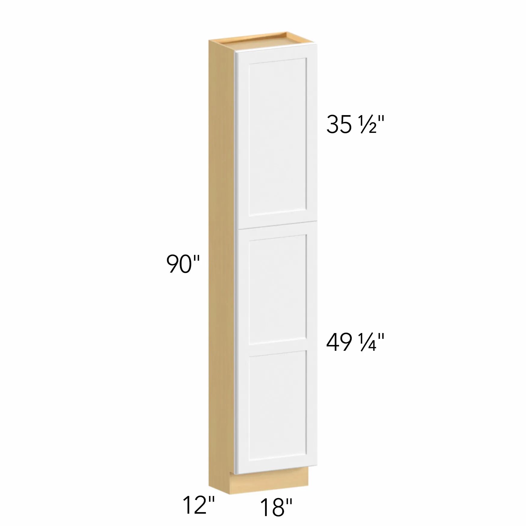 Allure® Echo Dove 18"W x 90"H x 12"D Tall Pantry Cabinet (TP181290)