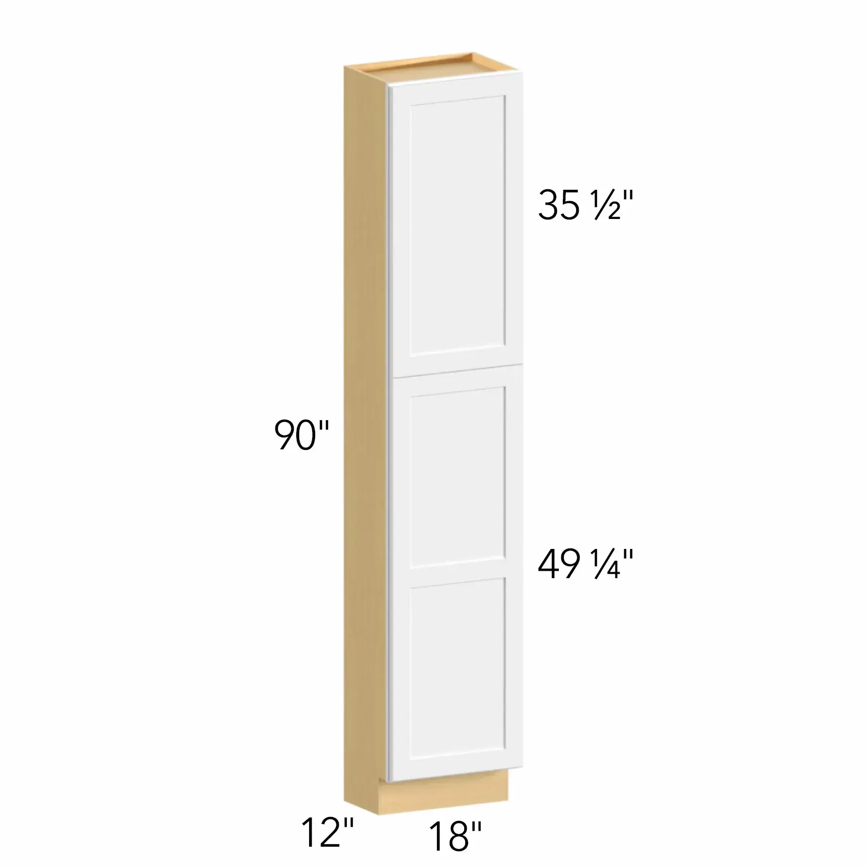 Allure® Echo Dove 18"W x 90"H x 12"D Tall Pantry Cabinet (TP181290)
