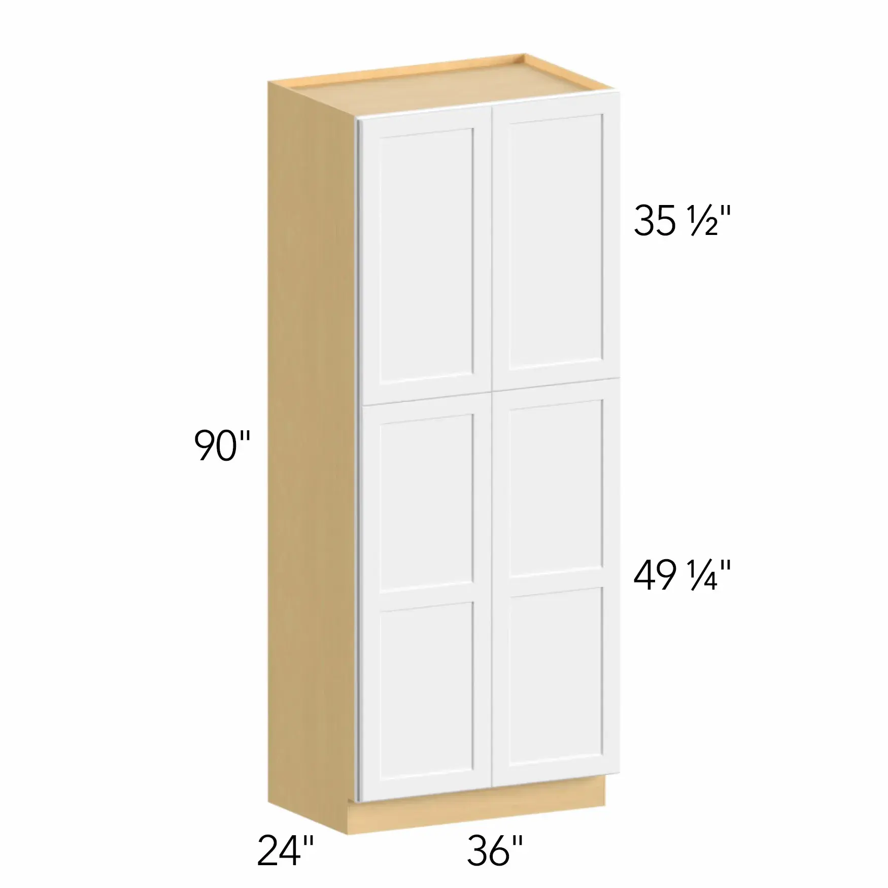 Allure® Galaxy Timber 36"W x 90"H x 24"D Tall Pantry Cabinet (TP362490)