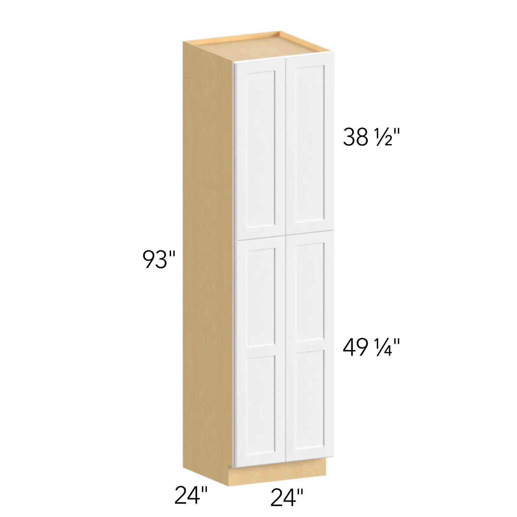 Illume® Catalina Grigio Gloss 24"W x 88.5"H x 24"D Tall Pantry Cabinet (TP242493)