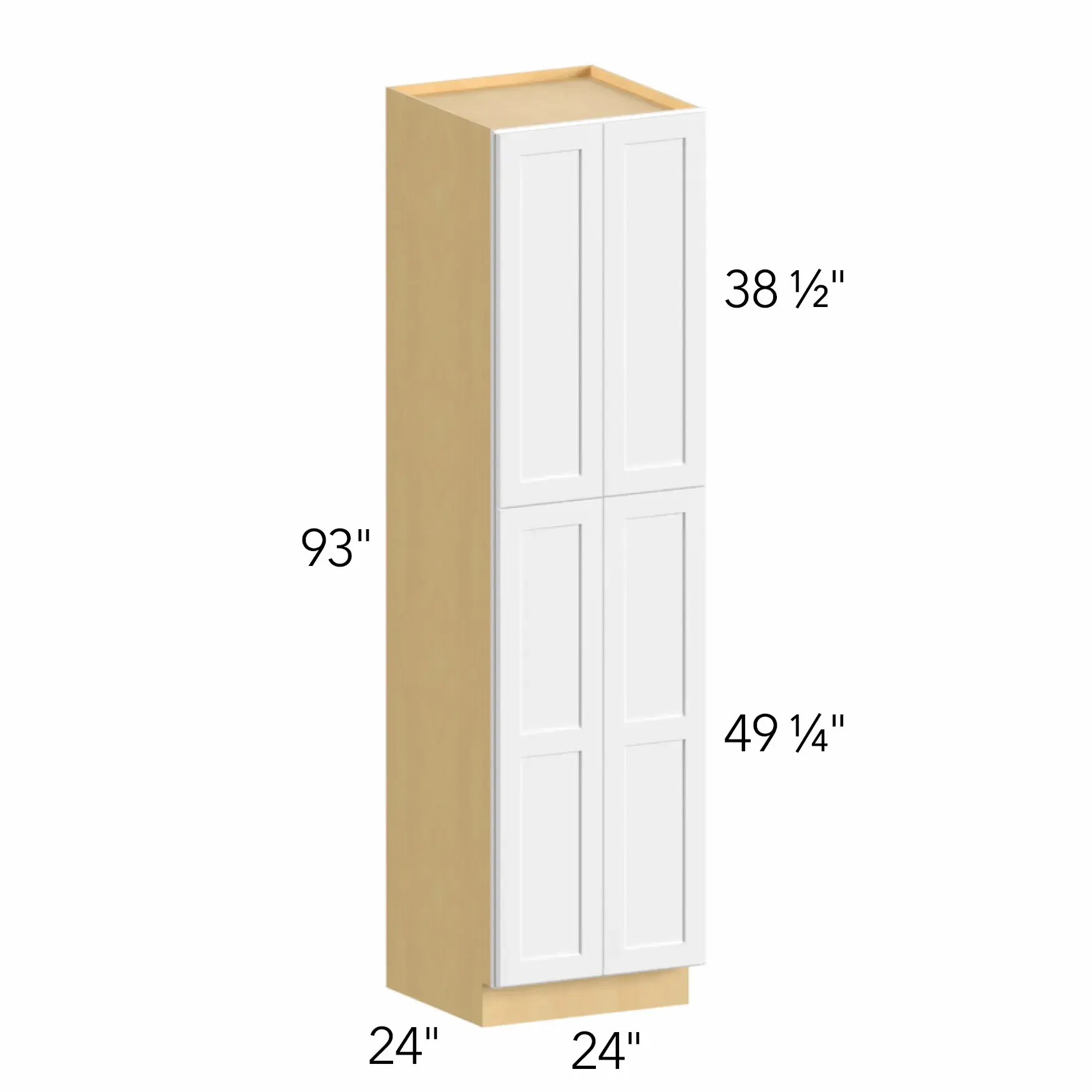 Illume® Catalina Grigio Gloss 24"W x 88.5"H x 24"D Tall Pantry Cabinet (TP242493)