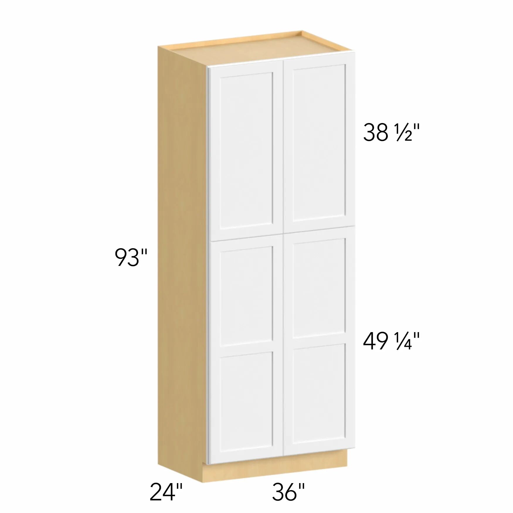 Allure® Galaxy Desert Oak 36"W x 93"H x 24"D Tall Pantry Cabinet (TP362493)