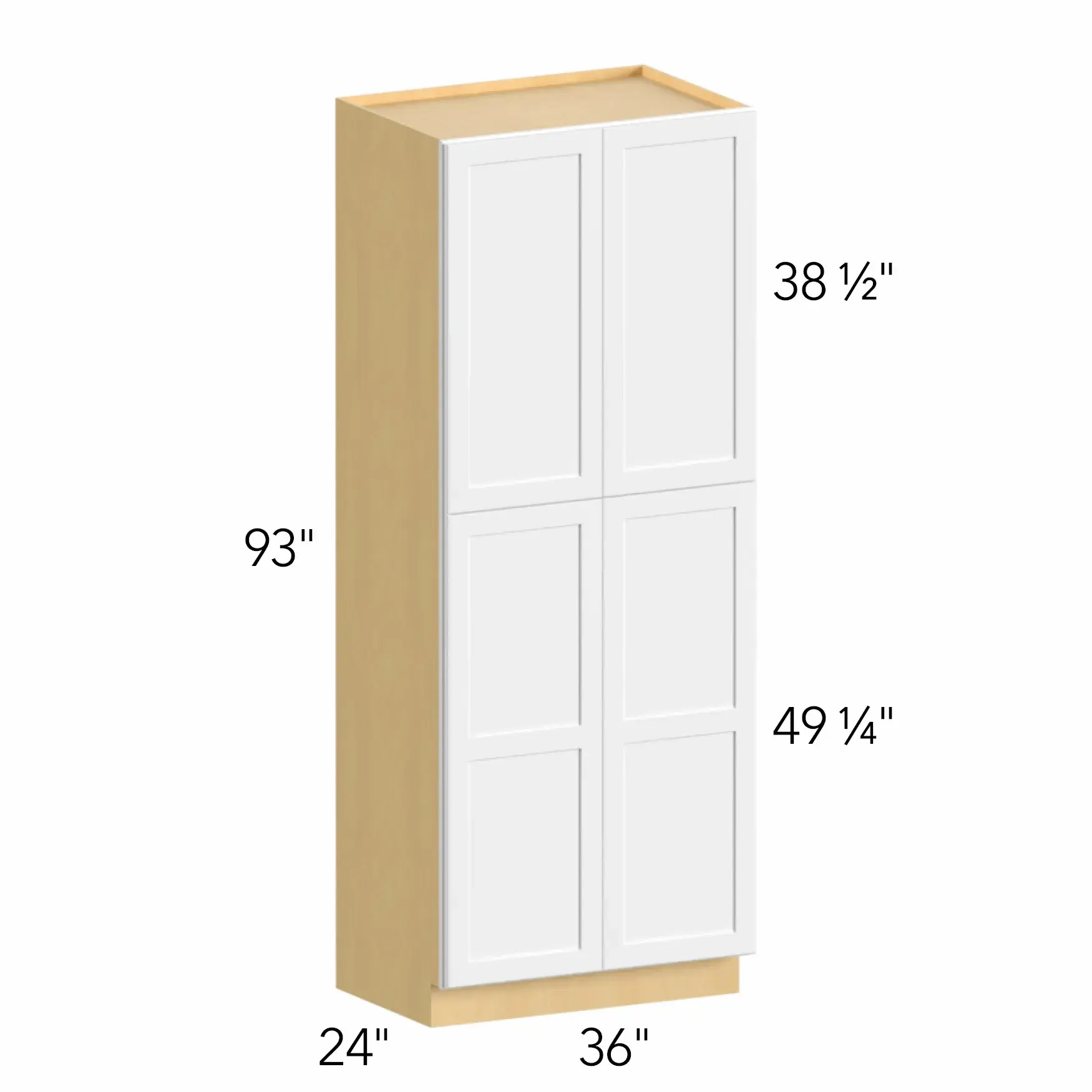 Allure® Galaxy Desert Oak 36"W x 93"H x 24"D Tall Pantry Cabinet (TP362493)