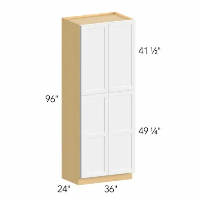Allure® Luna Dove 36"W x 96"H x 24"D Tall Pantry Cabinet (TP362496)