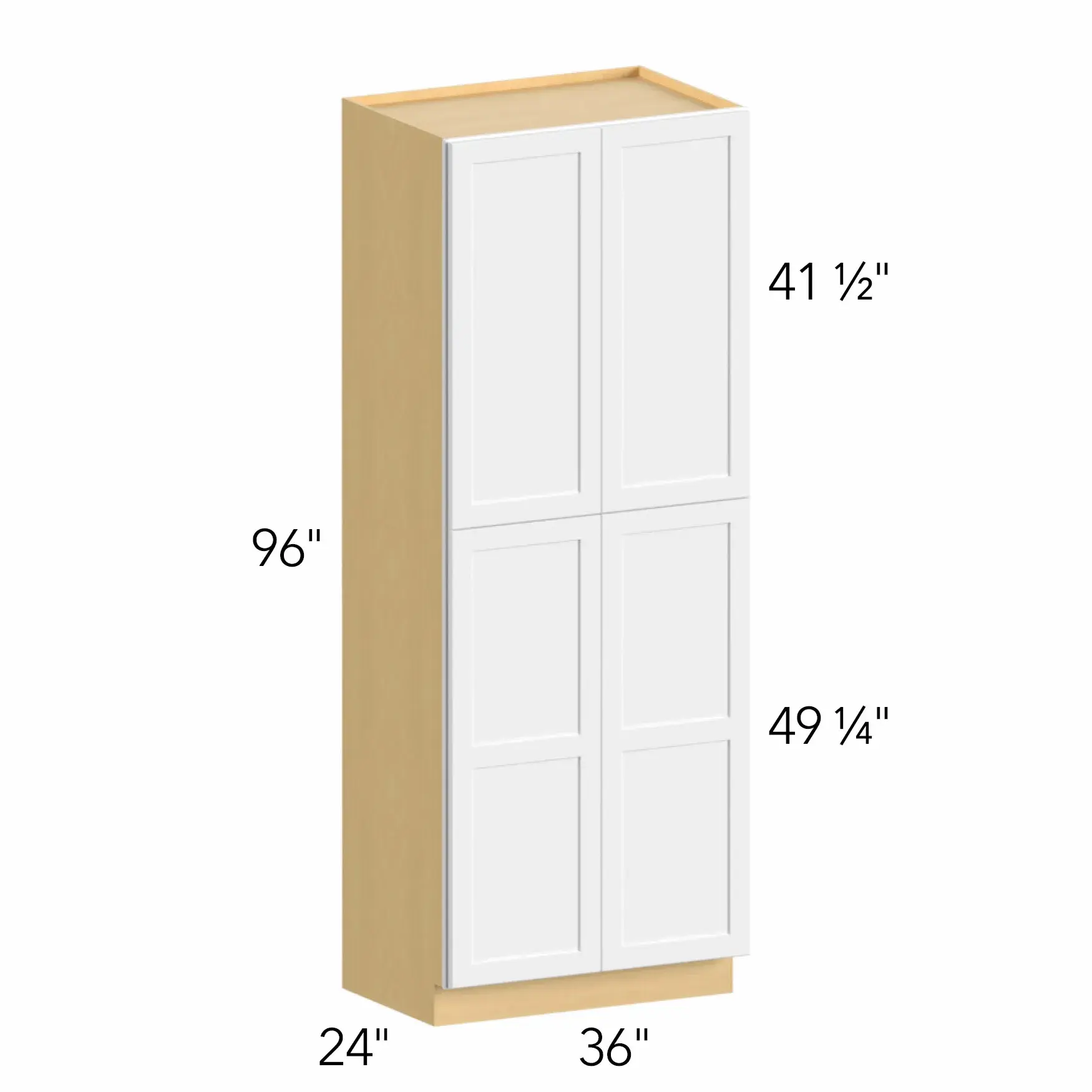 Allure® Echo Timber 36"W x 96"H x 24"D Tall Pantry Cabinet (TP362496)