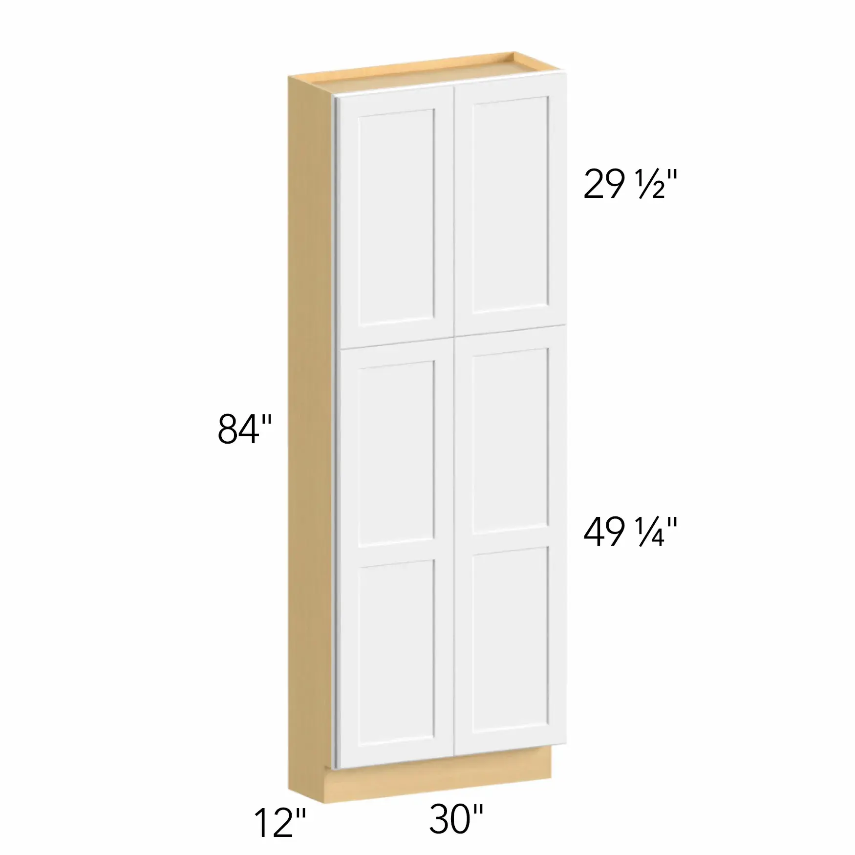 Allure® Echo Timber 30"W x 84"H x 12"D Tall Pantry Cabinet (TP301284)