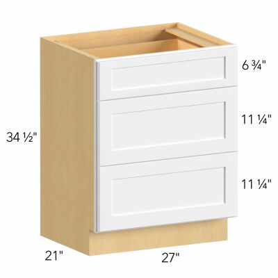 Allure® Galaxy Dove 27"W x 34.5"H x 21"D Vanity Drawer Base (VDB27-34)