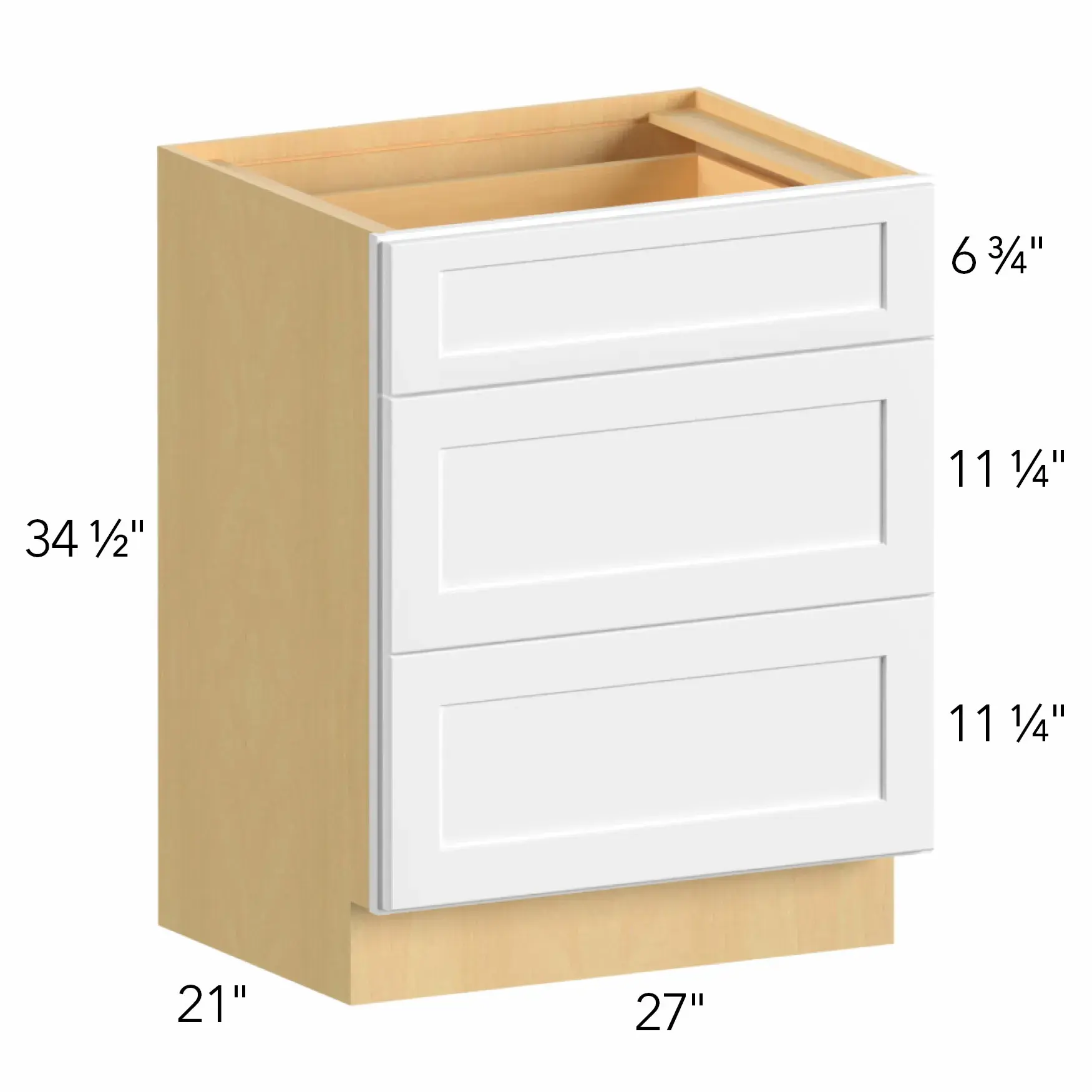 Allure® Echo Timber 27"W x 34.5"H x 21"D Vanity Drawer Base (VDB27-34)