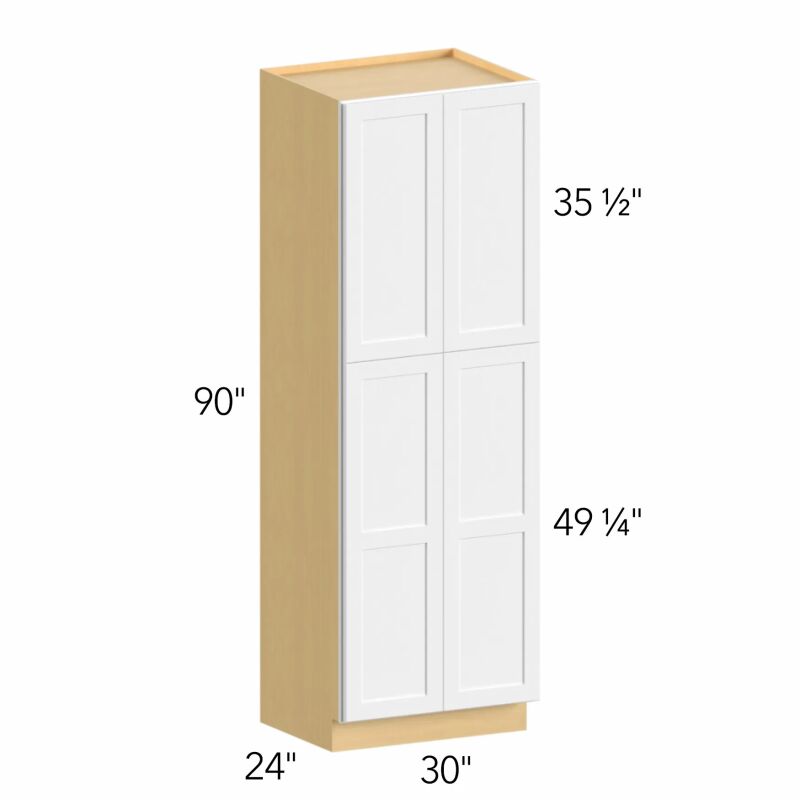 Allure® Galaxy Dove 30"W x 90"H x 24"D Tall Pantry Cabinet (TP302490)