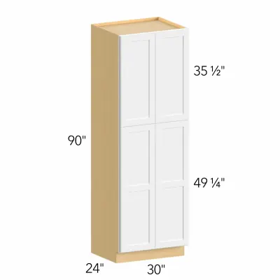 Allure® Galaxy Dove 30"W x 90"H x 24"D Tall Pantry Cabinet (TP302490)