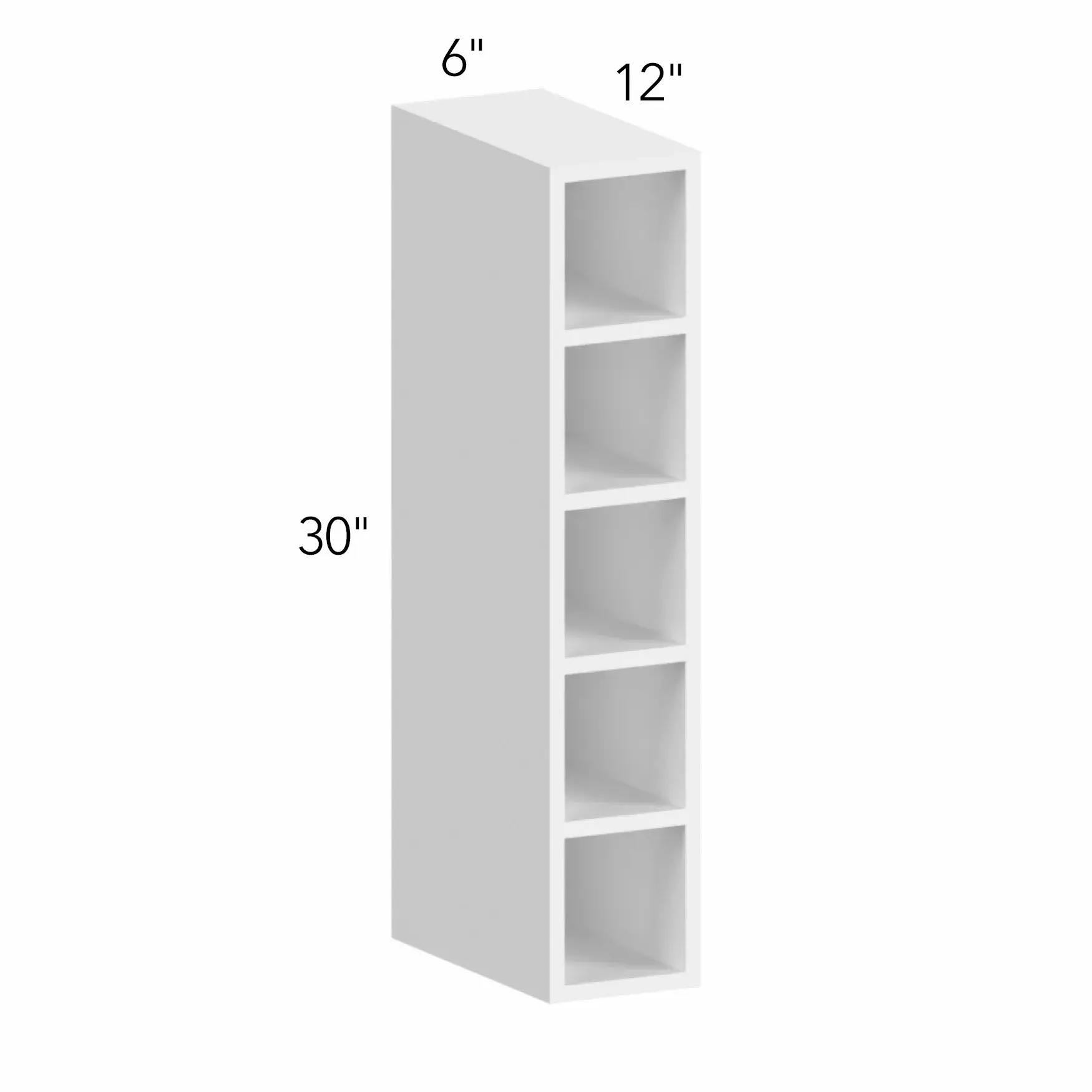 Allure® Echo Mocha 6"W x 30"H x 12"D Wall Wine Cube (WC0630)