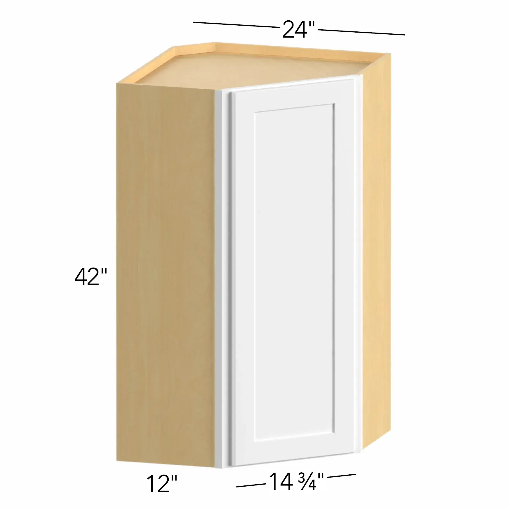 Allure® Echo Timber 24"W x 42"H x 24"D Diagonal Corner Wall Cabinet (WDC2442)