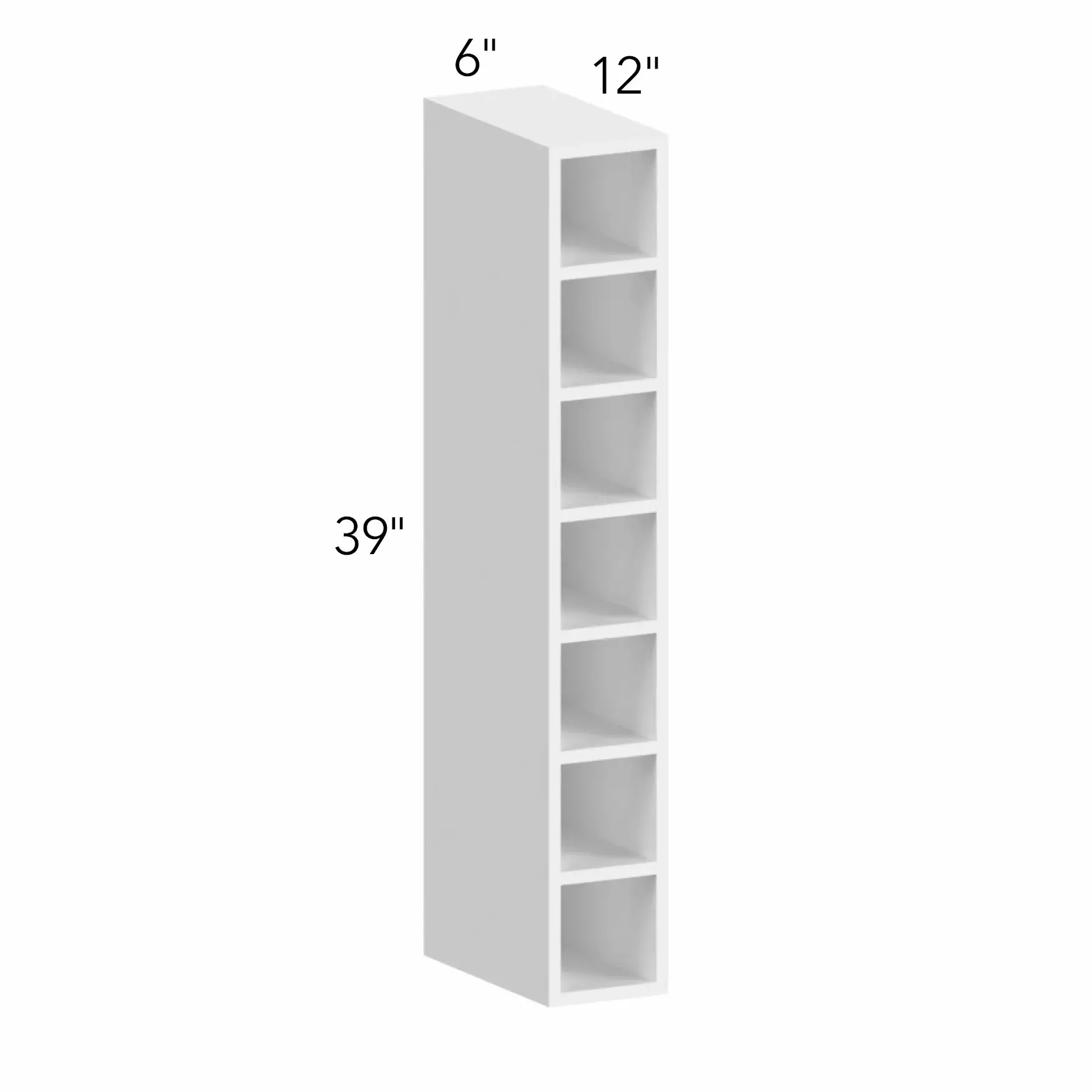 Allure® Galaxy Natural Oak 6"W x 39"H x 12"D Wall Wine Cube (WC0639)
