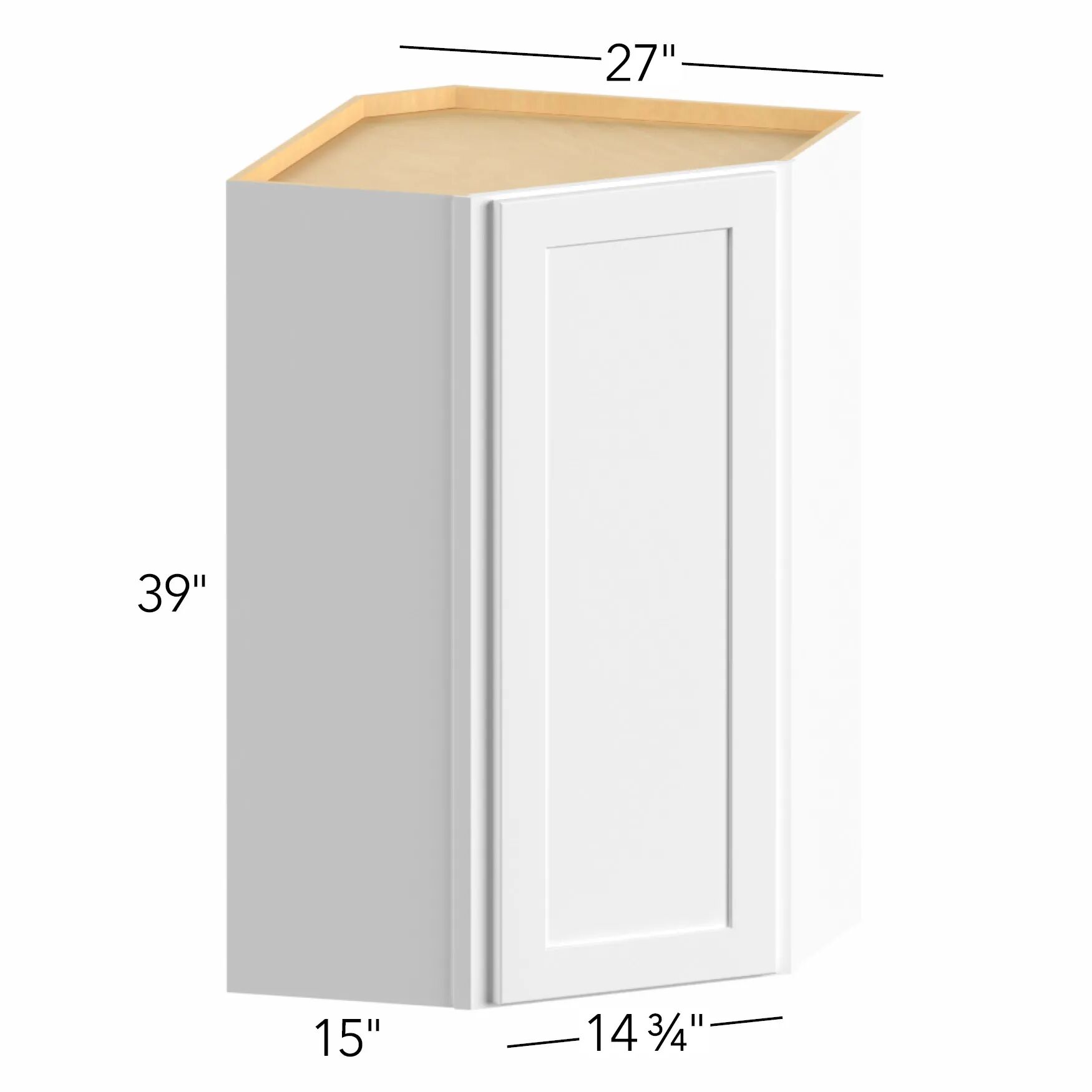 Allure® Galaxy Indigo 27"W x 39"H x 27"D Diagonal Corner Wall Cabinet (WDC2739)