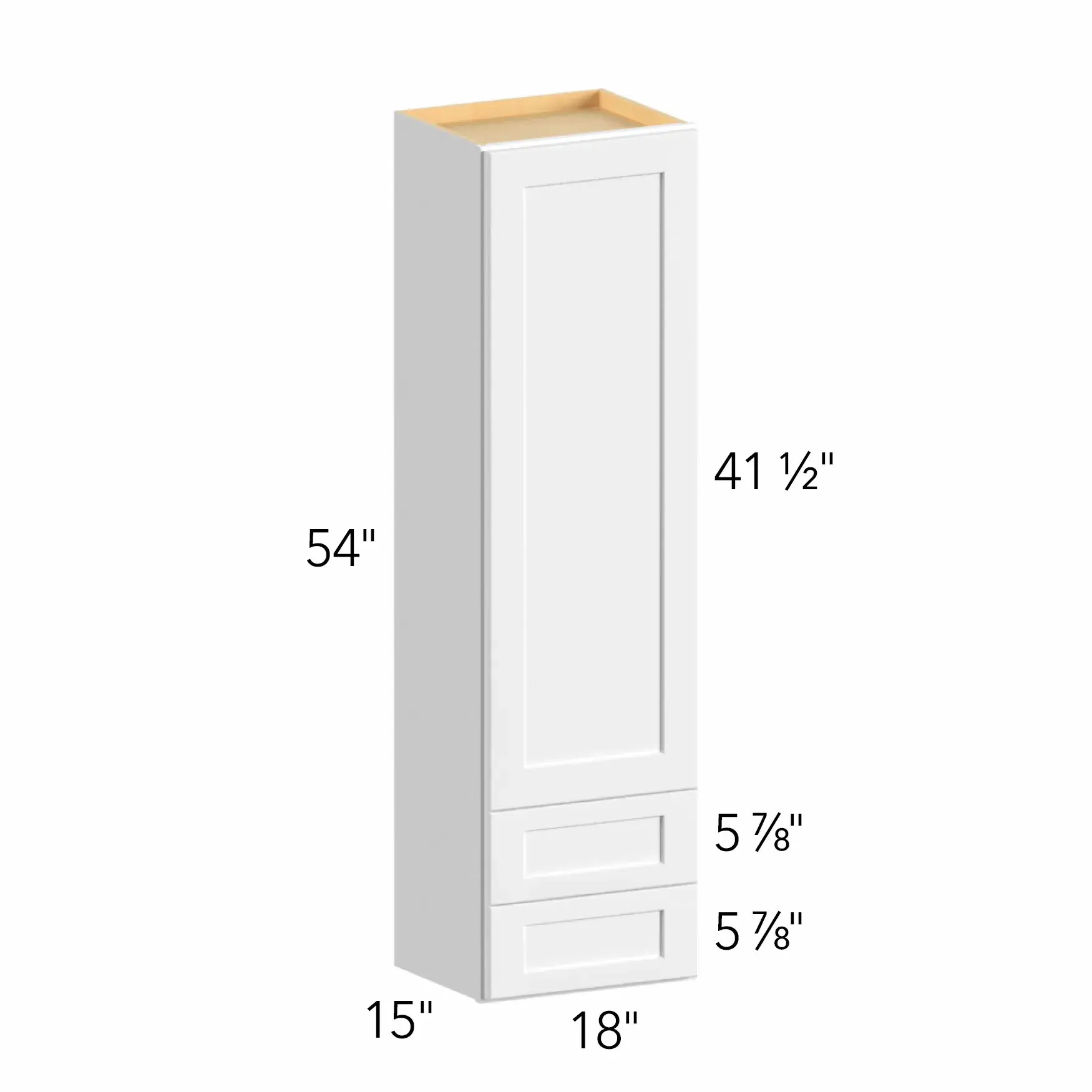Allure® Echo Timber 18"W x 54"H x 15"D Wall Cabinet with Drawers (WD1854)