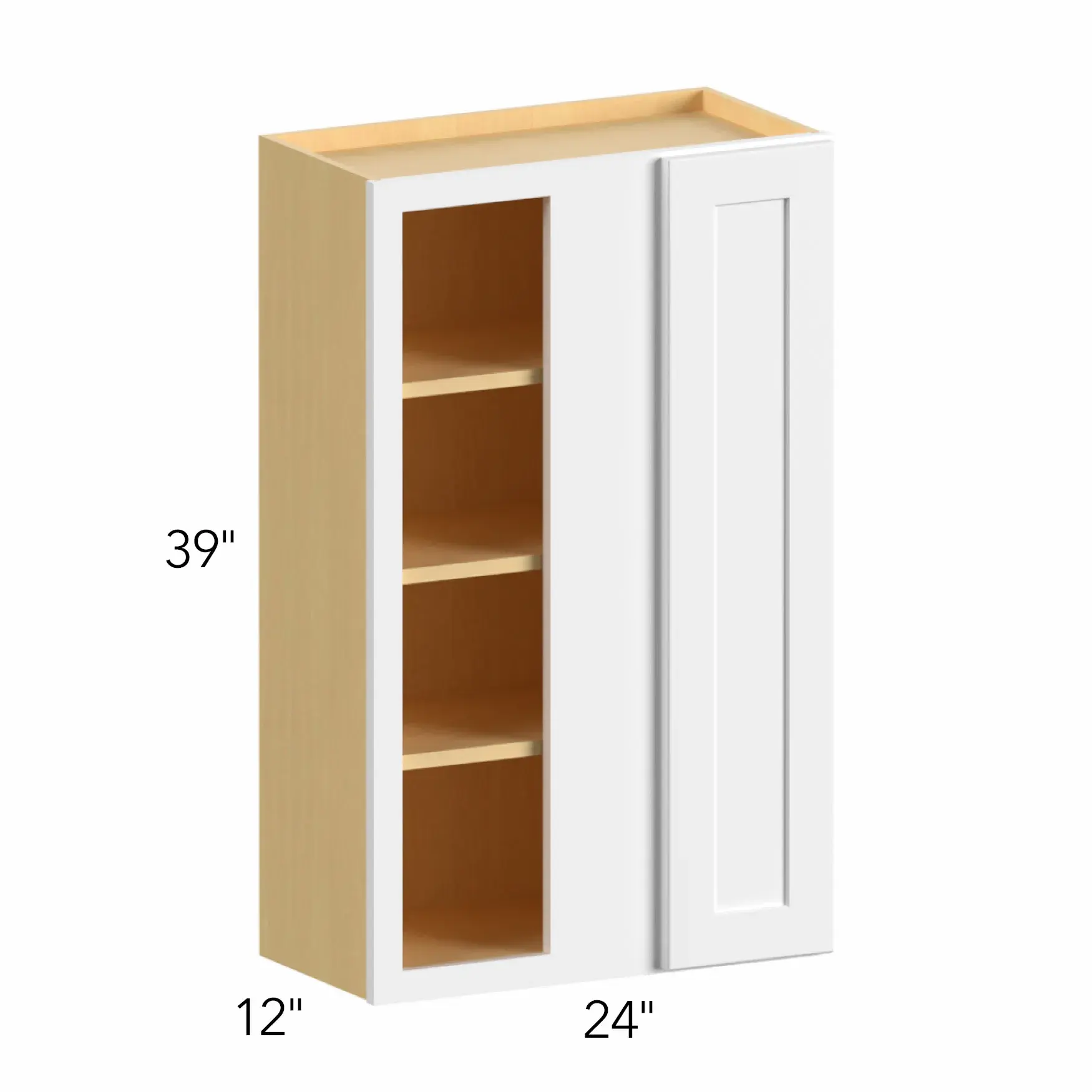 Allure® Galaxy Dove 24"W x 39"H x 12"D Blind Corner Cabinet (WBC2439)