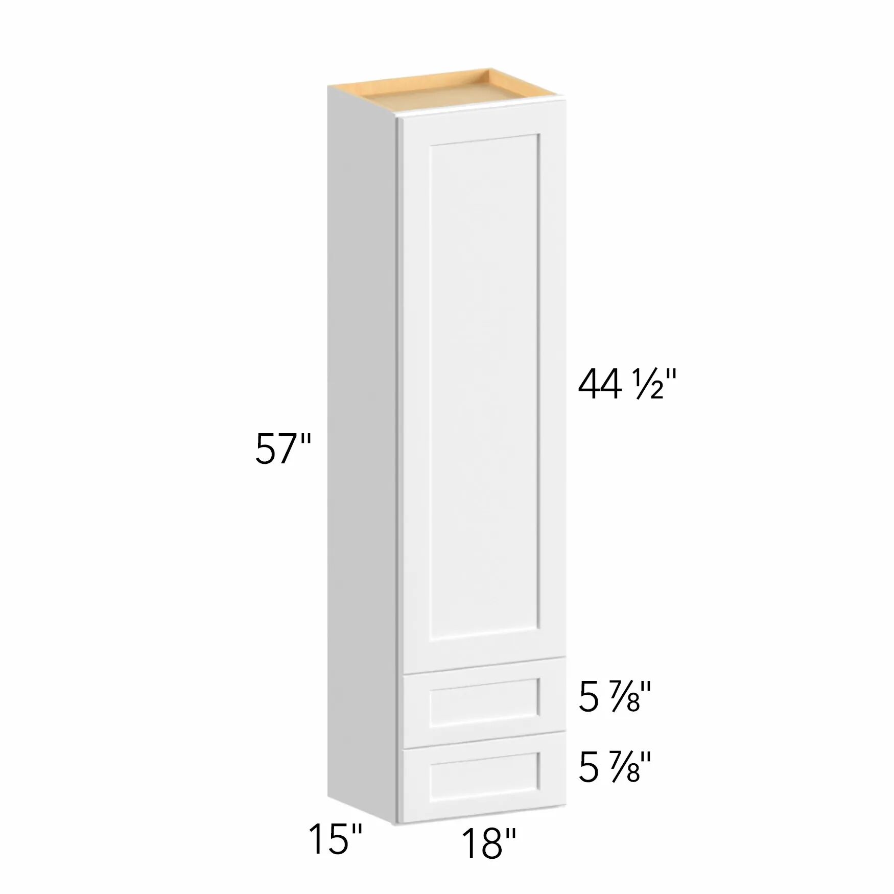 Allure® Galaxy Timber 18"W x 57"H x 15"D Wall Cabinet with Drawers (WD1857)