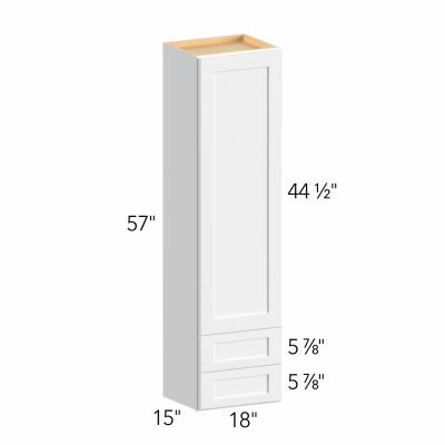 Ovela® Tuscany Antracita 18"W x 57"H x 15"D Wall Cabinet with Drawers (WD1857)