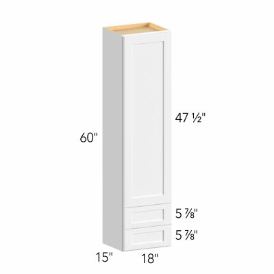Allure® Galaxy Truffle 18"W x 60"H x 15"D Wall Cabinet with Drawers (WD1860)